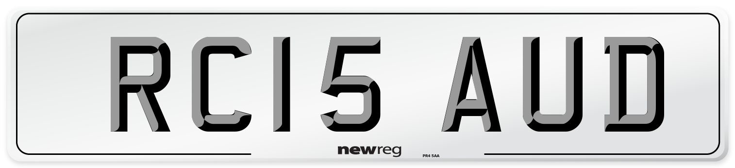 RC15 AUD Number Plate from New Reg